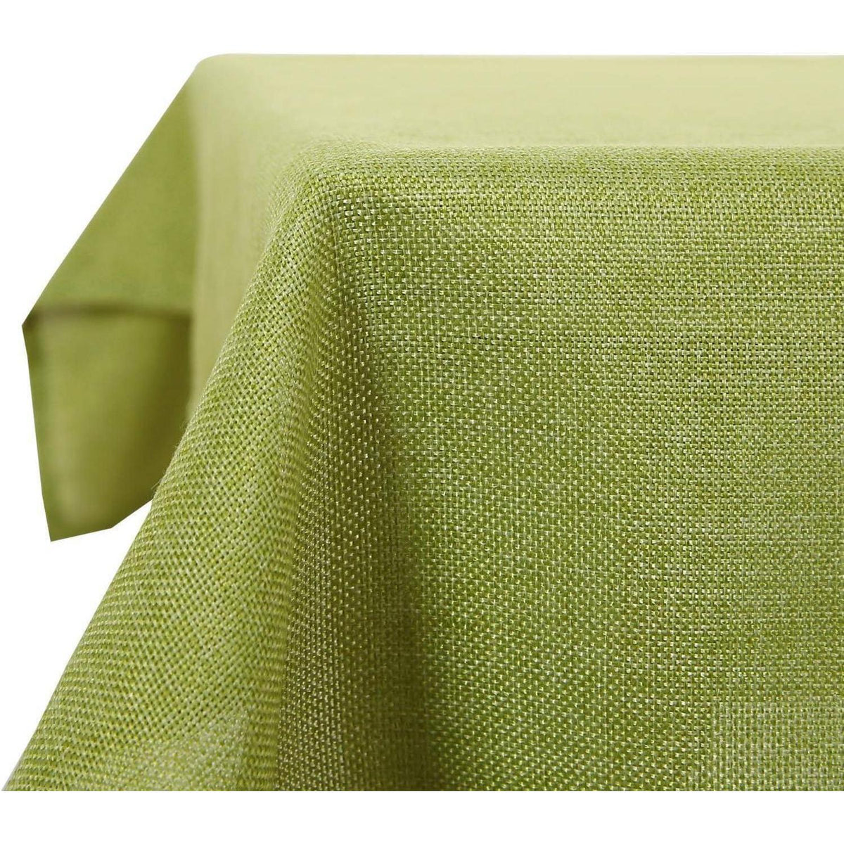 Grüne Leinenoptik Tischdecke 200x137 cm – Wasserabweisend