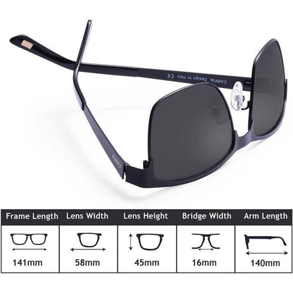 Polarisierte Herren Sonnenbrille Metallrahmen UV 400