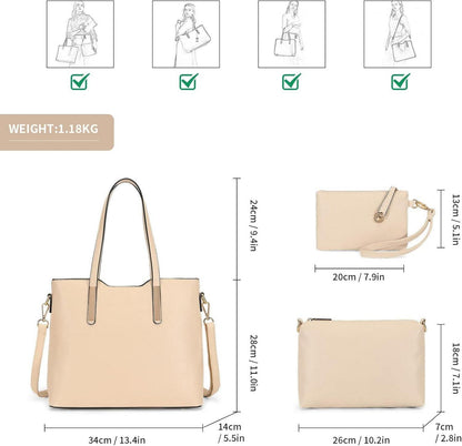 Miss Lulu Damen Handtasche Schultertaschen Tote Henkeltasche