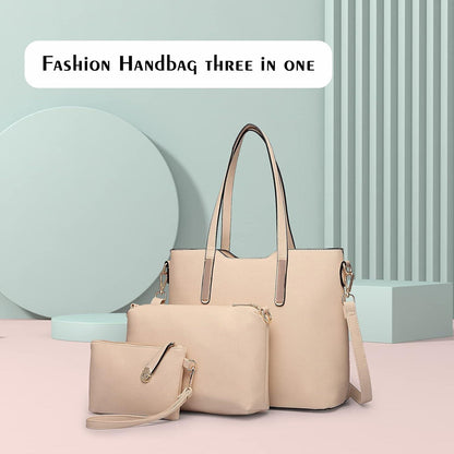 Miss Lulu Handtasche Damen Schultertasche Tote Bag Set 3-teilig