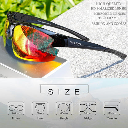 Herren Sonnenbrille Polarisiert UV400 Schutz TR90-Rahmen