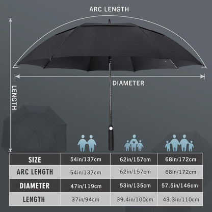 Großer Sturmfester Regenschirm XL/XXL für 2 Personen