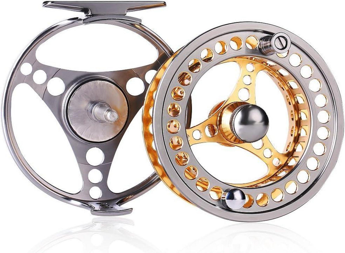 Angelrolle für Fliegenfischen, groß, 2 + 1 BB, CNC gefräst, Aluminiumlegierung, Gr. 5/6, 7/8