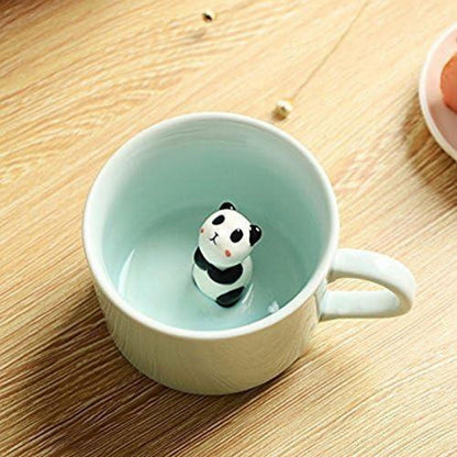 3D Tier Keramik Becher - Kreatives Morgengetränk Geschenk