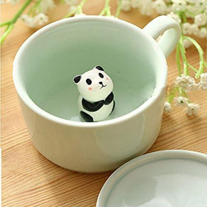 3D Tier-Morgen-Schale Keramik-Becher Geschenk Morgengetränk Hochzeiten