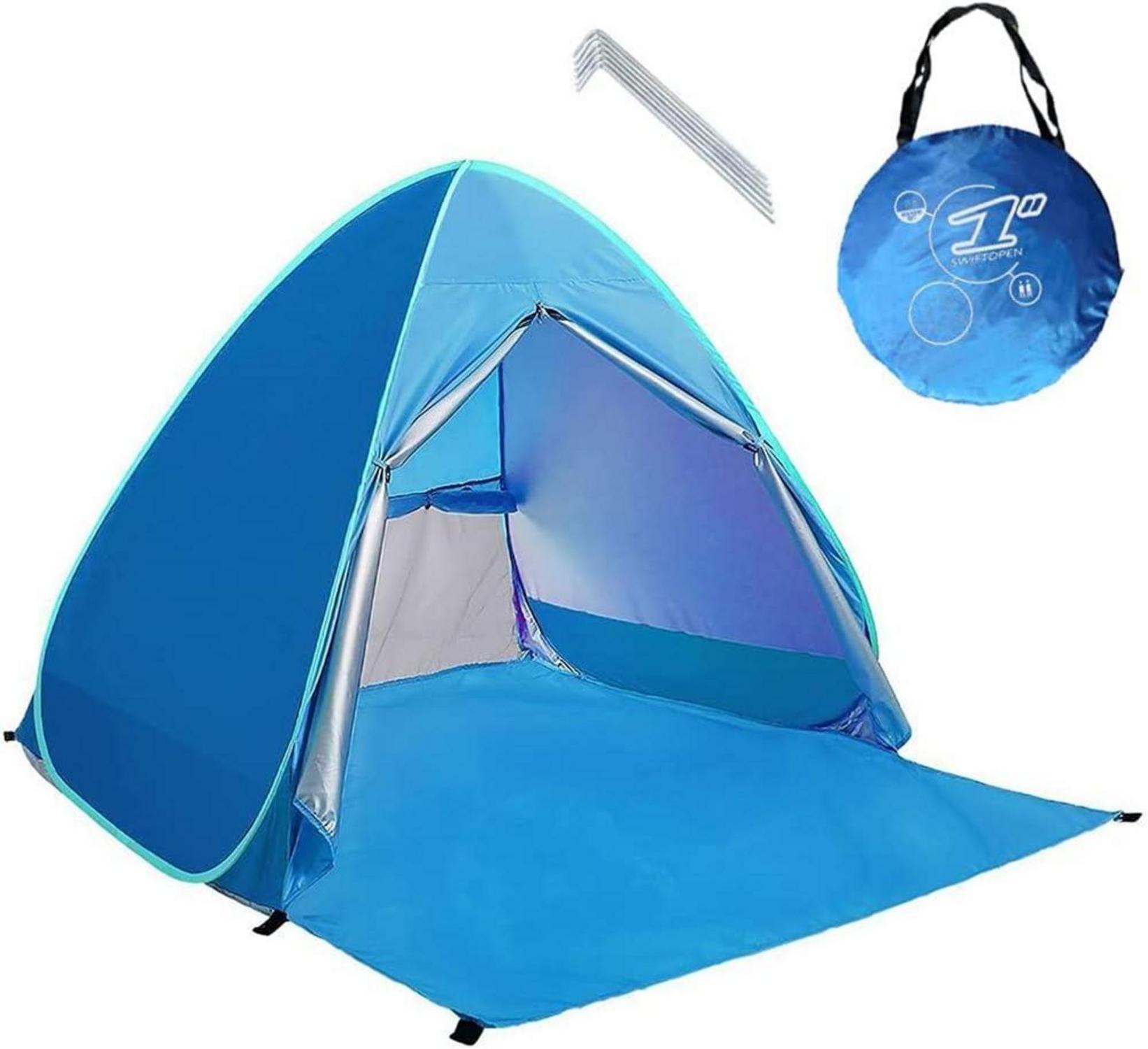 Pop Up Strand Zelt mit UV-Schutz und Tür - Familien Cabana für Camping