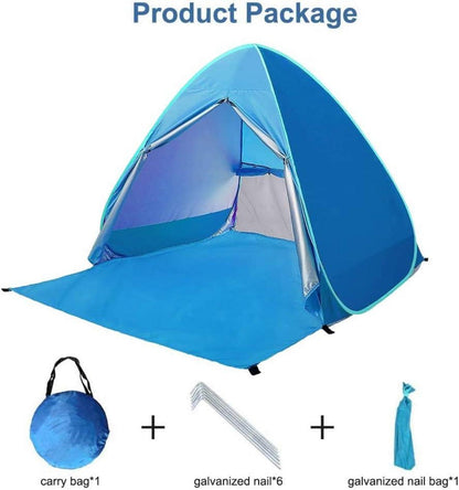 Pop Up Strand Zelt mit UV-Schutz und Tür - Familien Cabana für Camping