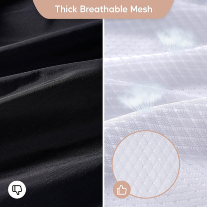 Wäschesack Groß 60x90cm - 4er Set Weiß für BHs & Co.