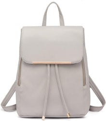 Eleganter Rolltop Cityrucksack aus Kunstleder für Damen