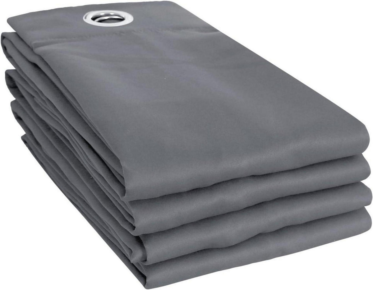 Verdunklungsvorhänge Blickdicht Ösen Thermo 240x140 Hellgrau 4er Set