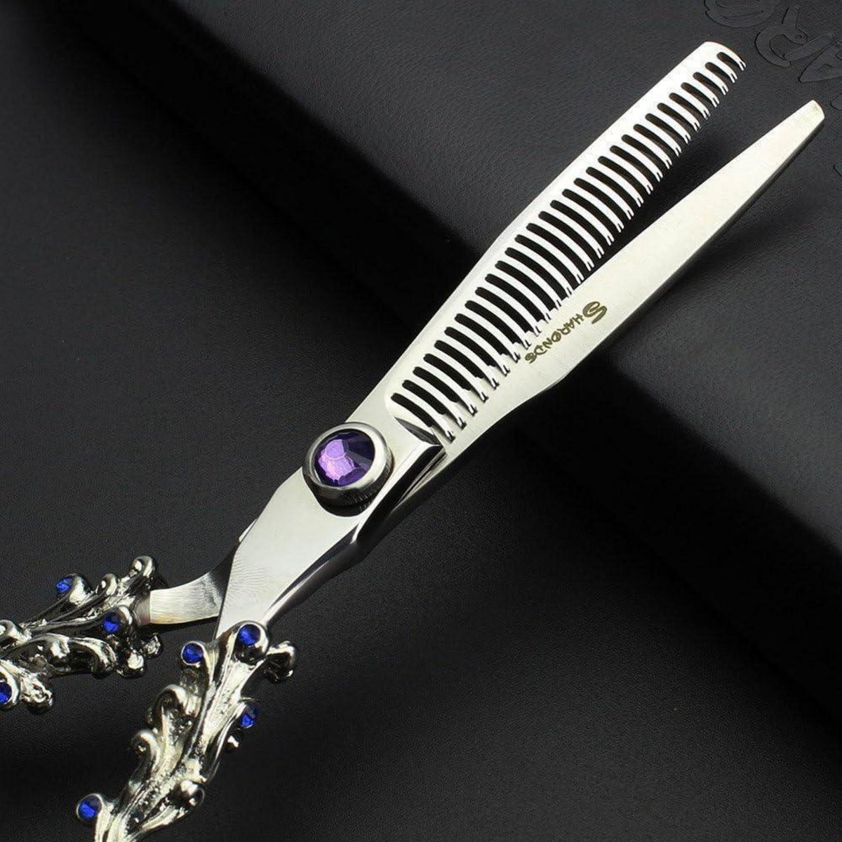 6 Zoll Friseurschere Set - Violett & Dünnschere - Japan Edelstahl