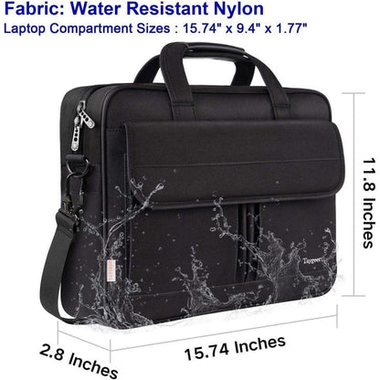 Taygeer Laptoptasche 15.6 Zoll Herren Wasserdicht Schwarz