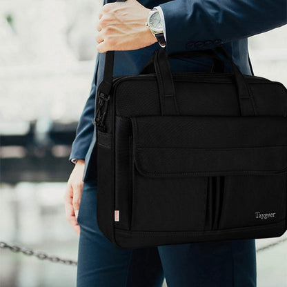 Taygeer Laptoptasche 15.6 Zoll Herren Wasserdicht Schwarz
