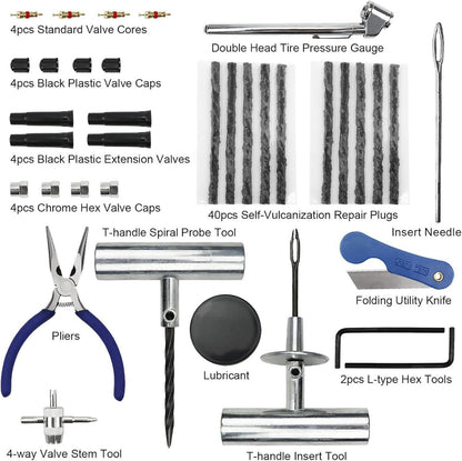 Reifen Reparaturset Heavy Duty Auto 70 Stück Set für