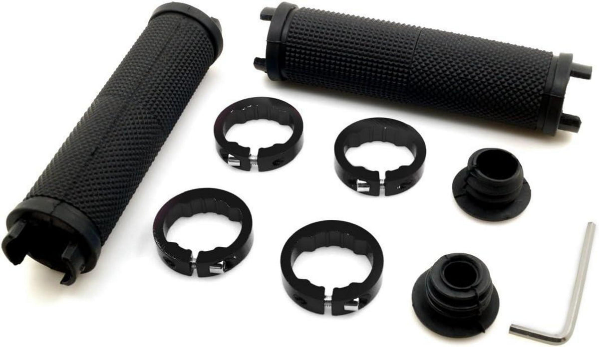 LYCAON Bike Lenker Griffe Gummi rutschfest Aluminium Lock Fahrrad Griff