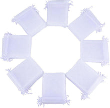 100x Organzabeutel transparent weiß für Geschenke Hochzeit Party