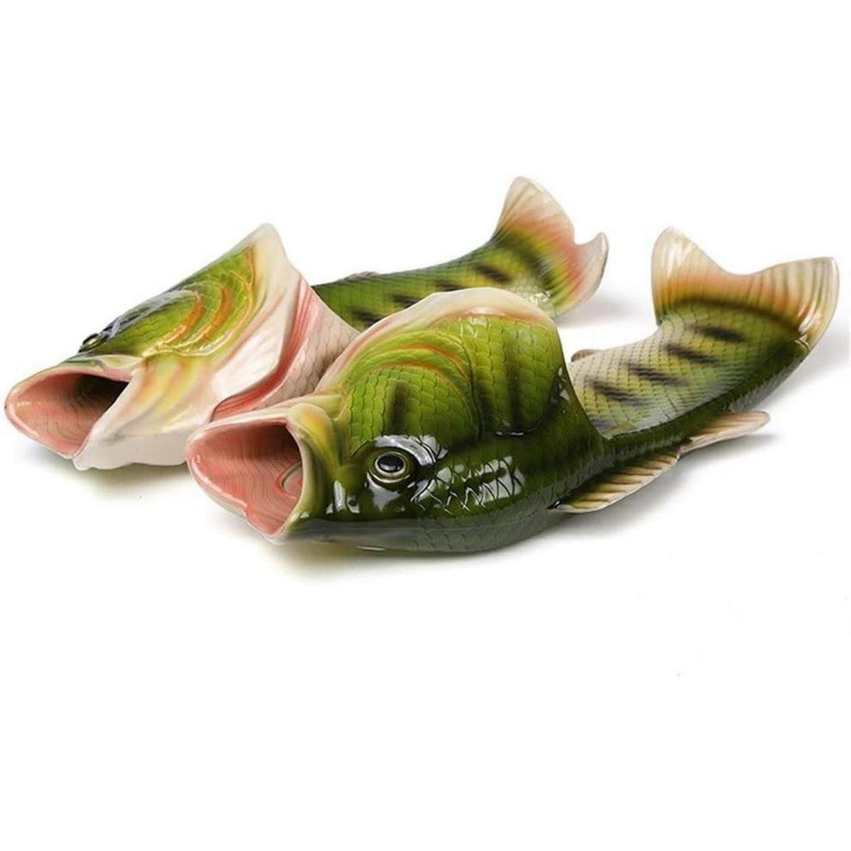 Fisch Hausschuhe Grün – Strand Schuhe mit Riemen
