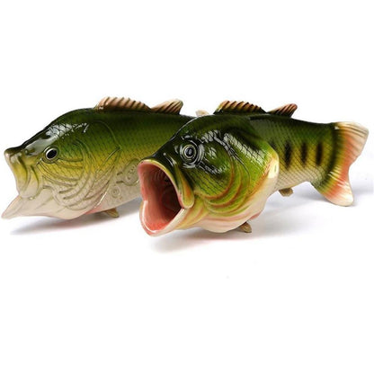 Fisch Hausschuhe Grün – Strand Schuhe mit Riemen