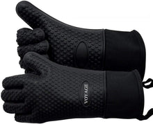 Ofenhandschuhe 2er Set bis zu 350°C Silikon Hitzebeständige BBQ Backen