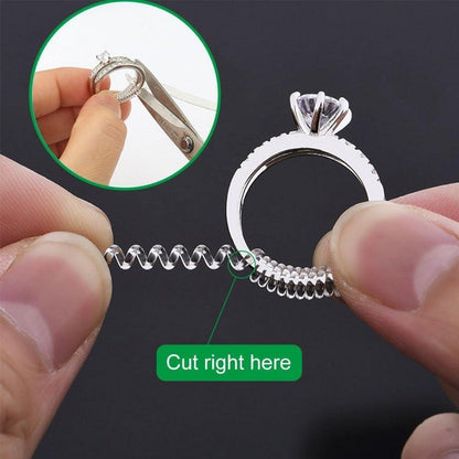 Ringversteller Set von 15 transparente Ringgrößenanpassung 3 Größen 2