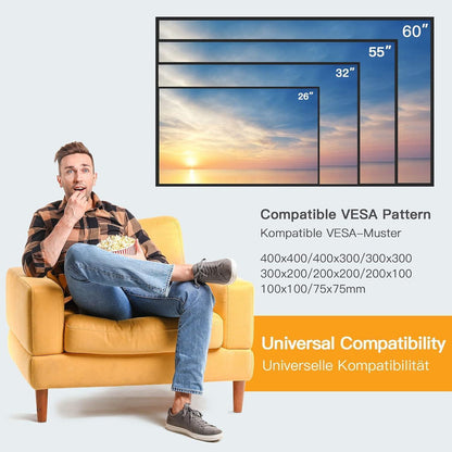 TV Wandhalterung 26-60 Zoll Neigbar VESA 400x400mm 52kg