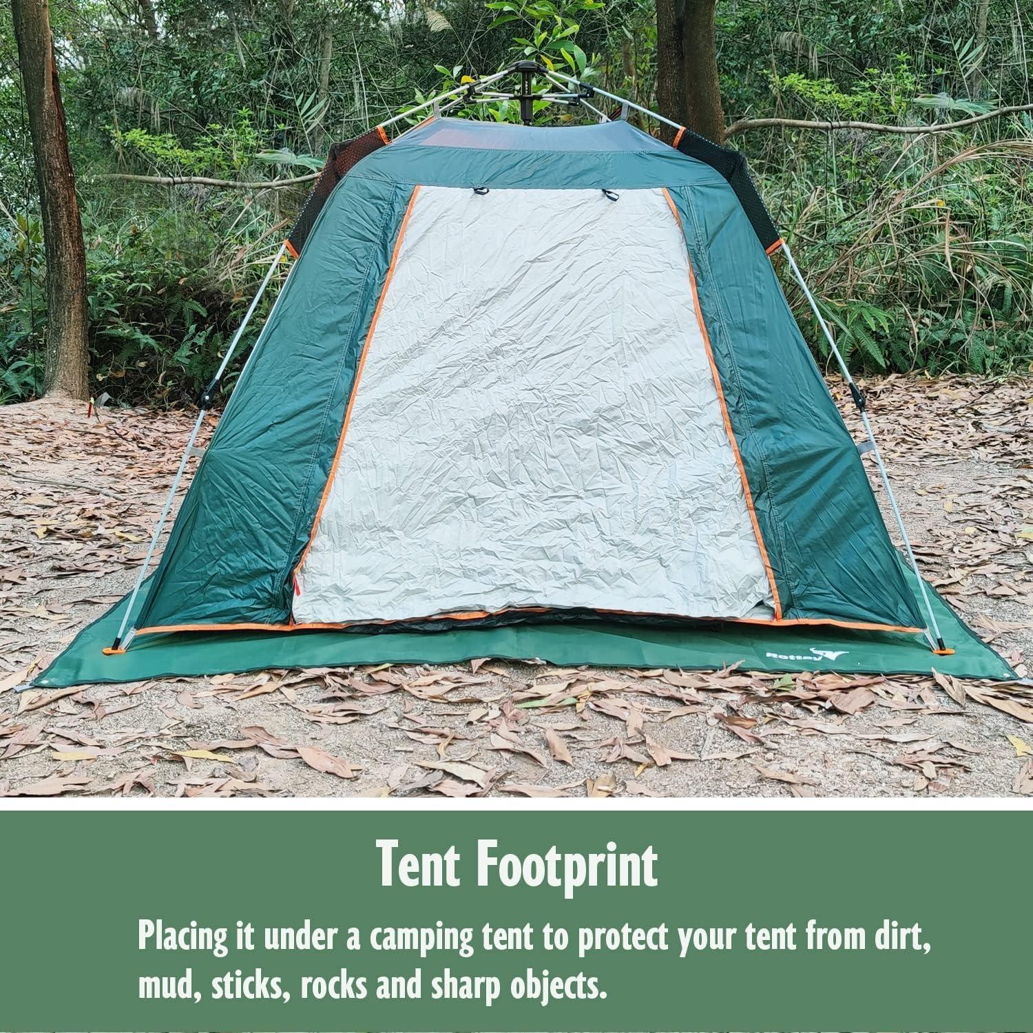 Rottay Zeltplane Wasserdicht Dunkelgrün Camping Tarp 1.8*2.2m
