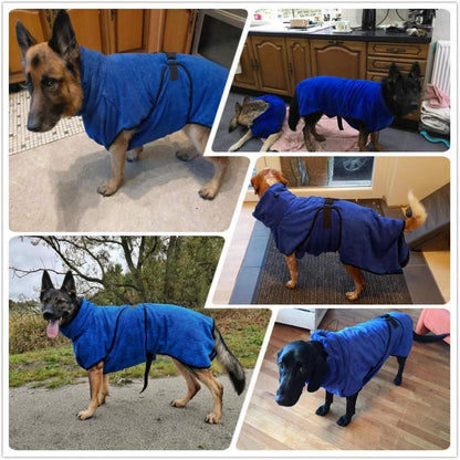 Hundebademantel Mikrofaser Verstellbare Träger Super Saugfähig Schnell