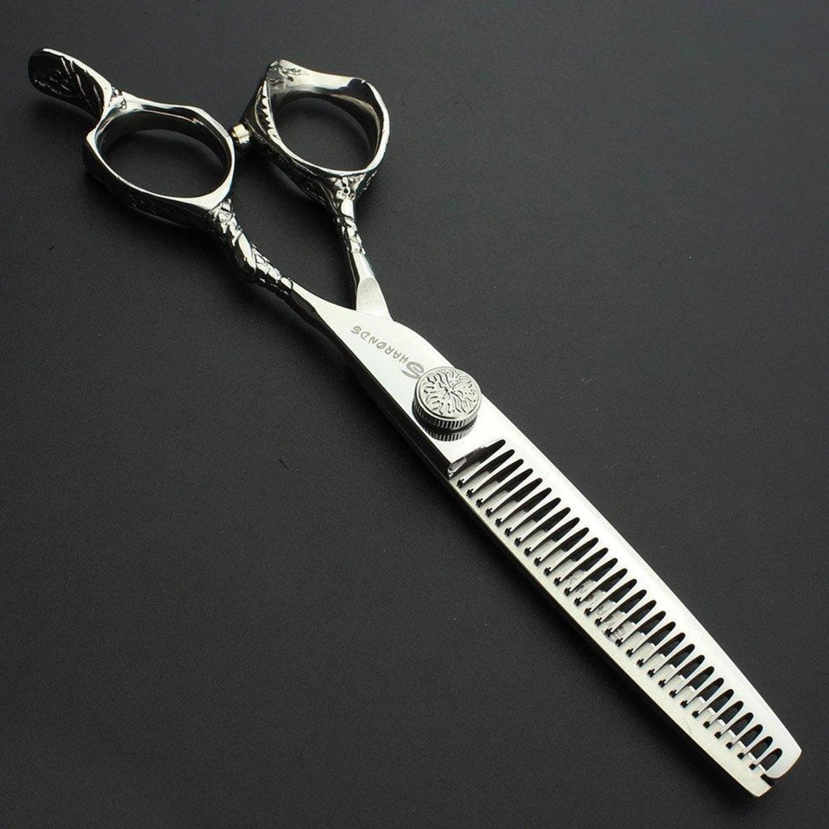 6 Zoll Japanische Friseurschere – Silberne Schlange Textur