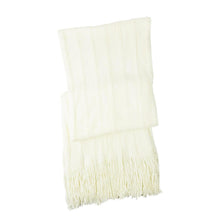 Schal und Handschuh Set Damen Zopfmuster Touchscreen Off-white