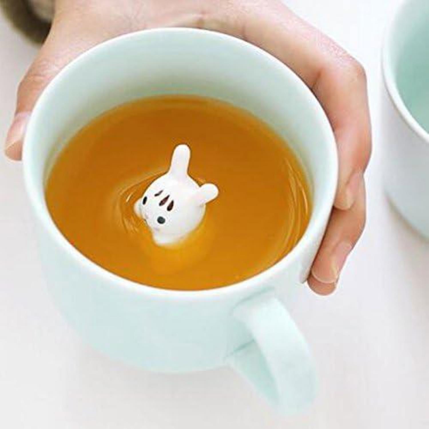 Keramik Becher 3D Tier Morgen Schale 230ml Geschenk Hochzeit