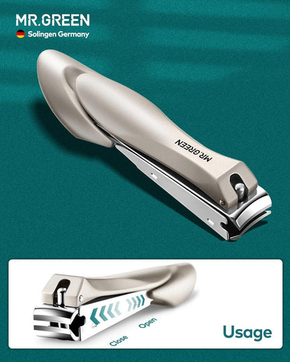 Nagelknipser für dicke Nägel mit Catcher Premium Edelstahl Bionik