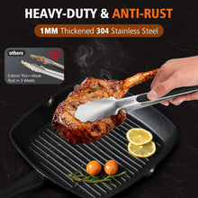 HOTEC Edelstahl Grillzange Set Silikon Griff 23 cm und 30,5