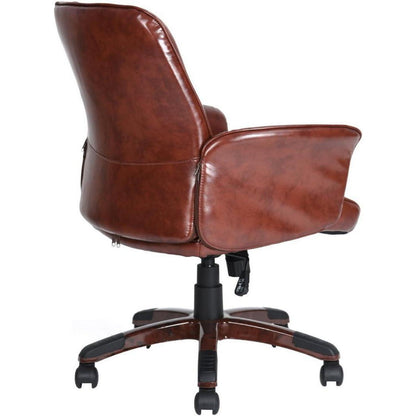 Ergonomischer Chefsessel Bürostuhl PU-Leder drehbar Rollen