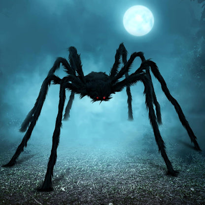 Gruselige Spinne mit roten Augen 152cm für Halloween Decor