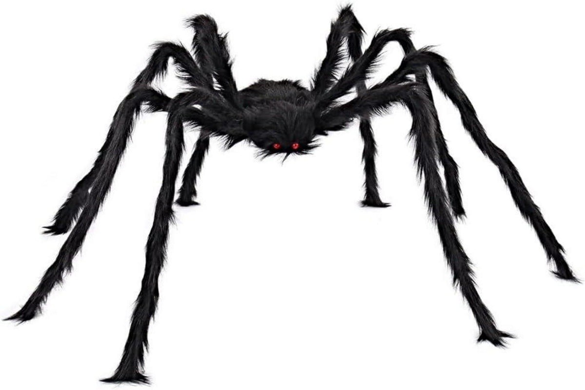 JOYIN 152cm Halloween Haarige Spinne Dekoration Schwarz