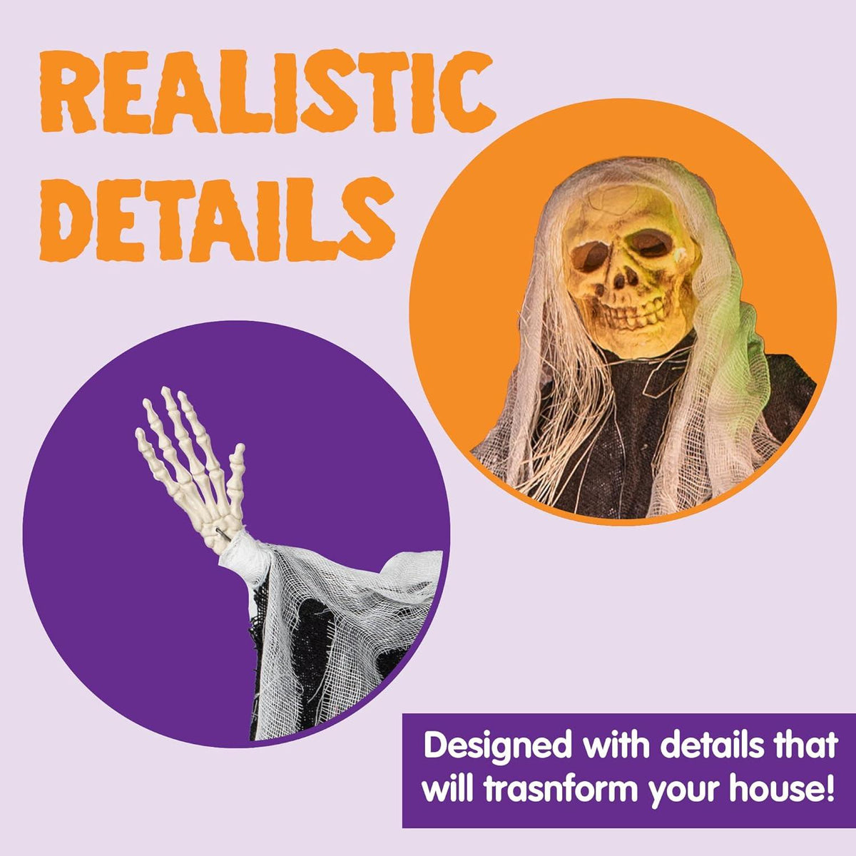 Hängende Skelett Geister Halloween Deko 3er Set