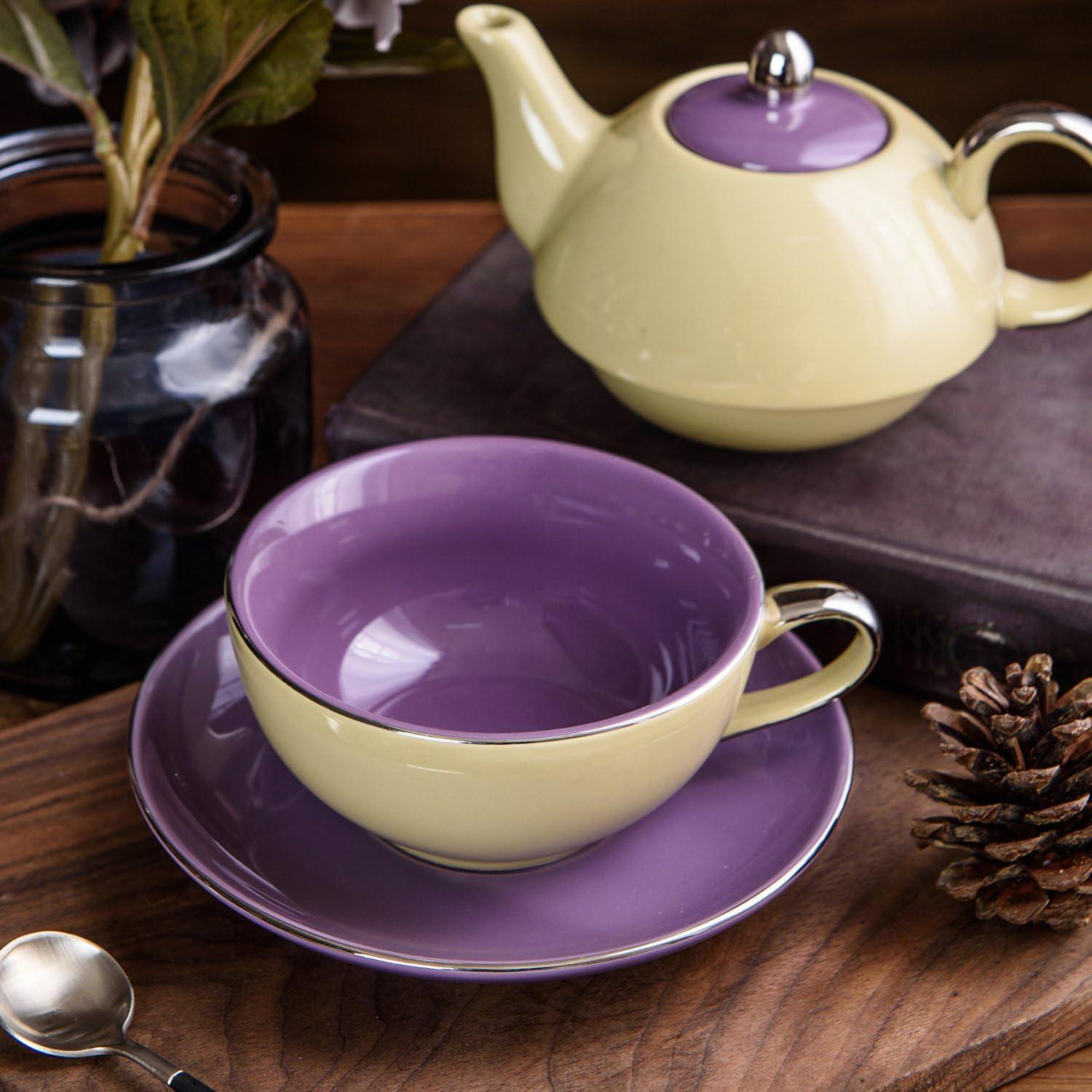 Artvigor Tee for One Set Porzellan Kaffeeservice 3-teilig Beige