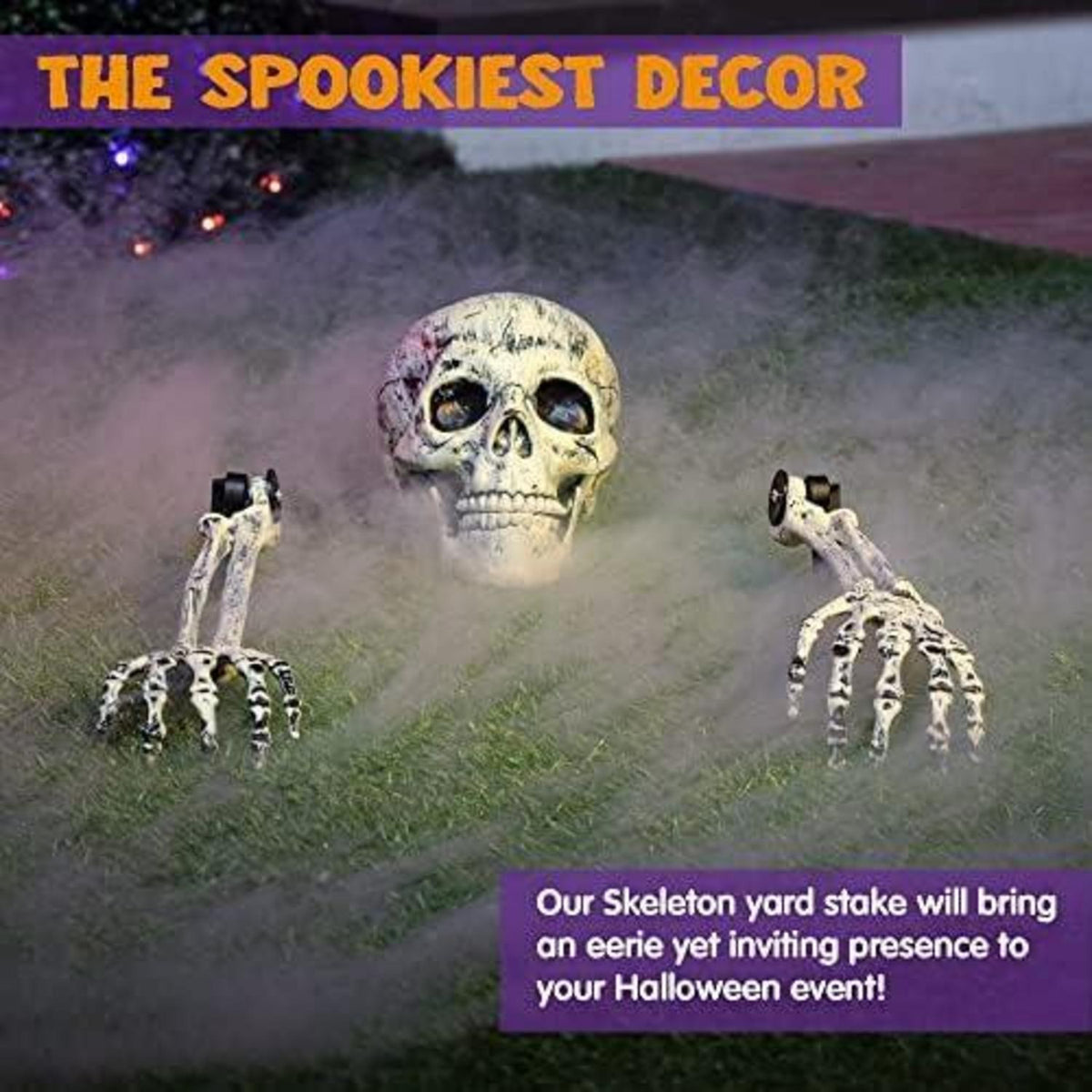 Realistisches Skelett, Garten Deko Halloween Friedhofsscenen