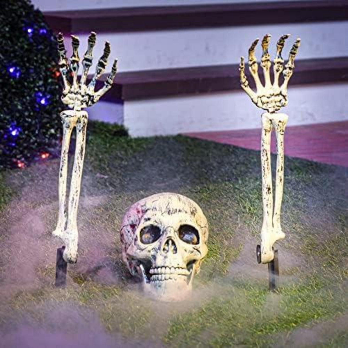 Realistisches Skelett, Garten Deko Halloween Friedhofsscenen