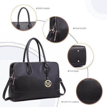 Miss Lulu Laptoptasche 13 Zoll PU Leder Aktentasche Damen Elegant