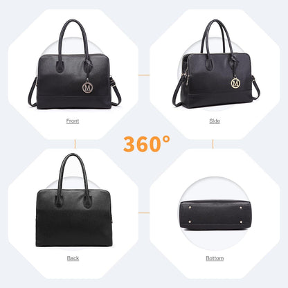 Miss Lulu Aktentasche 13 Zoll Handtasche Schultertasche Retro Elegant