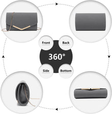 Miss Lulu Clutch Damen Abendtasche Elegante Handtasche