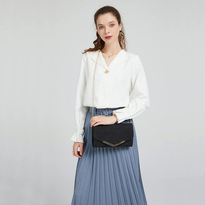Elegante Miss Lulu Clutch Damen Schwarz Hochzeit Abendtasche