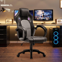 WM Heart Gaming Stuhl Bürostuhl Gamer Stuhl Drehstuhl Grau