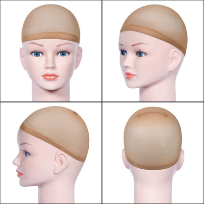 Haarnetz Wig Cap 4er Set Dehnbar Atmungsaktiv Schwarz Mesh Hautfarbe