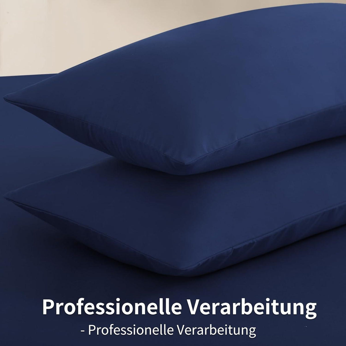 Kissenbezug 40x80 2er Pack Dunkelblau Mikrofaser Reißverschluss