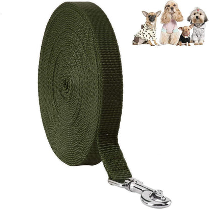 Schleppleine Hund Nylon 20m Trainingsleine D-Karabiner Griffpolster