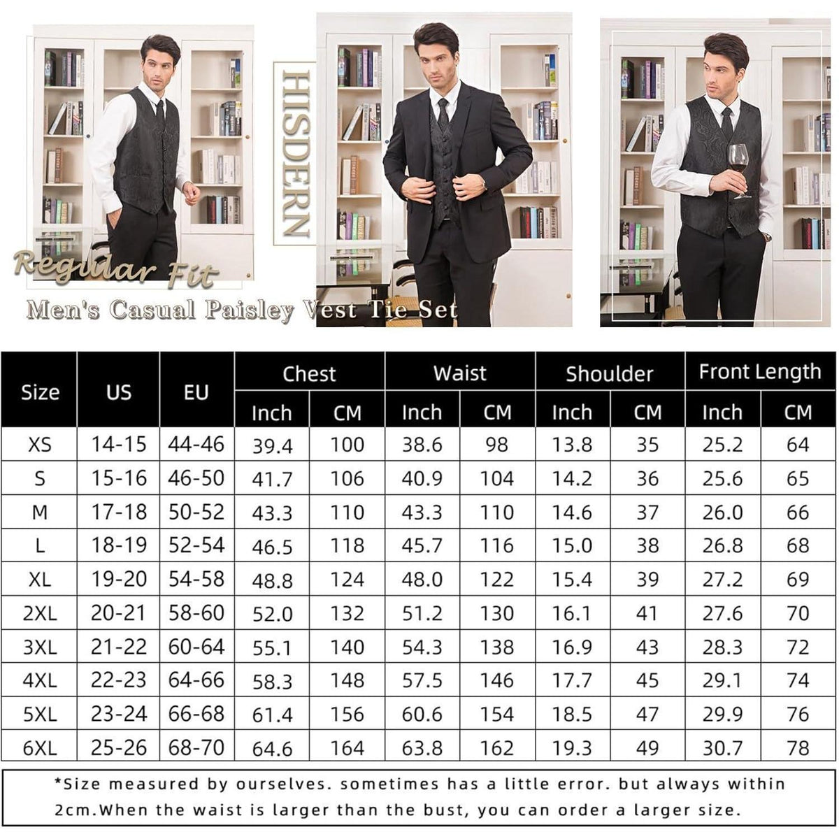 Herren Weste Krawatte Einstecktuch Set Jacquard Seide Schwarz