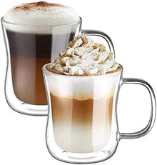 Doppelwandige Latte Macchiato Gläser Set Borosilikatglas Teegläser