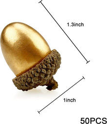 Künstliche Eicheln Goldene Eichel natürliche Eichelkappe Set